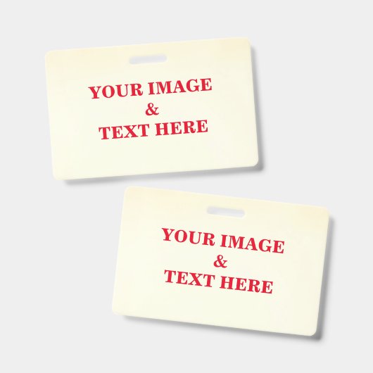 Personalized Custom Your Own Photo & Text バッジ (表裏)