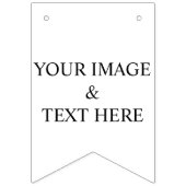 Personalized Custom Your Own Photo & Text  バンティングフラッグ (第3の旗)