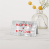 Personalized Custom Your Own Photo & Text プレイスカード (正面)