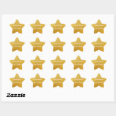 Personalized Custom Your Own Photo & Text Gold Sta 星シール (シート)