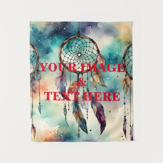 Personalized Custom Your Own Photo & Text Tapestry タペストリー (正面)