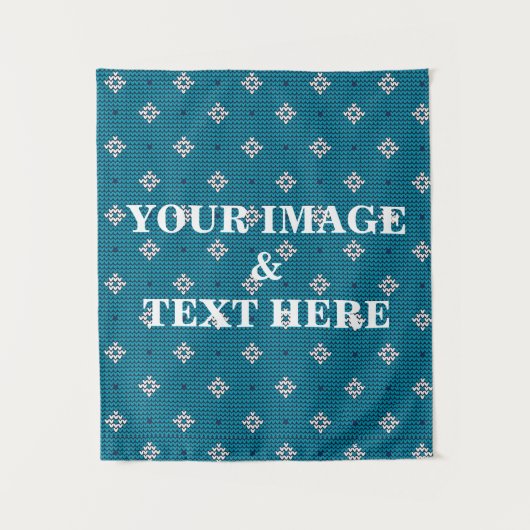 Personalized Custom Your Own Photo & Text Tapestry タペストリー (正面)