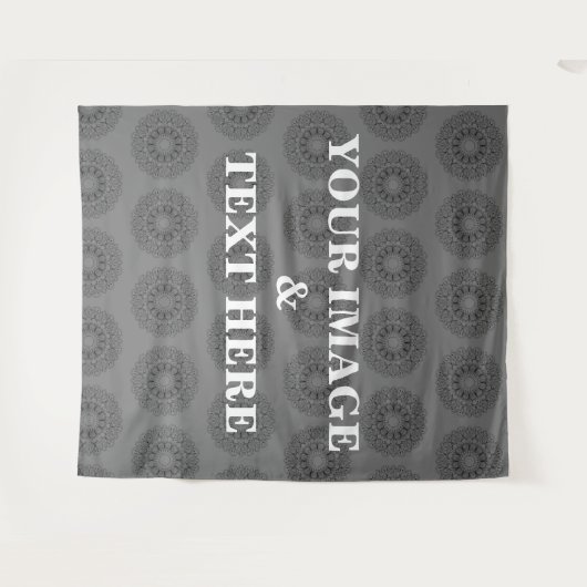 Personalized Custom Your Own Photo & Text Tapestry タペストリー (正面(横))