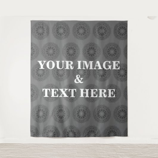 Personalized Custom Your Own Photo & Text Tapestry タペストリー (正面)