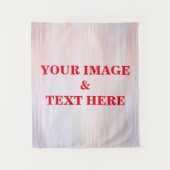 Personalized Custom Your Own Photo & Text Tapestry タペストリー (正面)