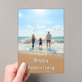 Personalized Custom Your Photo Anniversary Card アクリル招待状 (インサイチュ (ポータブル))
