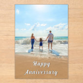 Personalized Custom Your Photo Anniversary Card アクリル招待状 (正面)