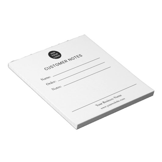 Personalized Customer Notes Notepad ノートパッド (アングル)