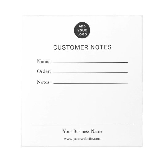 Personalized Customer Notes Notepad ノートパッド (正面)
