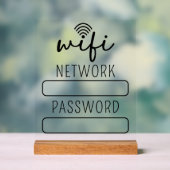 Personalized Customer Wifi Account Sign アクリルサイン (ニュートラル)