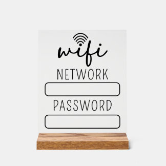 Personalized Customer Wifi Account Sign アクリルサイン