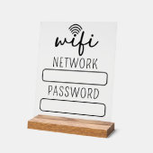 Personalized Customer Wifi Account Sign アクリルサイン (傾斜)
