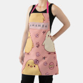 Personalized Cute Baby Chicks Pattern エプロン (インサイチュ)