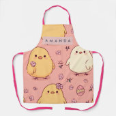Personalized Cute Baby Chicks Pattern エプロン (正面)