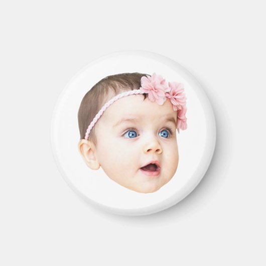 Personalized Cute Baby Face Photo マグネット (正面)