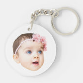 Personalized Cute Baby Face Photo Acrylic Keychain キーホルダー (裏面)
