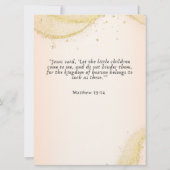 Personalized Cute Baby Girl Baptism 招待状 (裏面)