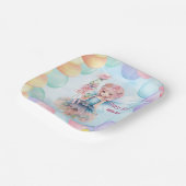 Personalized Cute Blue Fairy Birthday Paper Plates ペーパープレート (傾斜あり)
