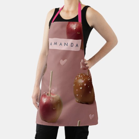 Personalized Cute Caramel Apple Pattern Apron エプロン (インサイチュ)