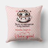 Personalized Cute Cartoon Food Love Pillow クッション (裏面)