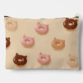 Personalized Cute Cat Ear Donuts Pattern アクセサリーポーチ (裏面)