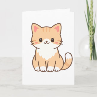 Personalized Cute Cat Gift – Custom Pet Name Minim カード