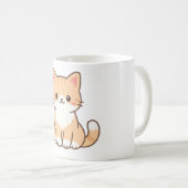 Personalized Cute Cat Gift – Custom Pet Name Minim コーヒーマグカップ (正面右)