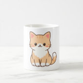 Personalized Cute Cat Gift – Custom Pet Name Minim コーヒーマグカップ (中央)