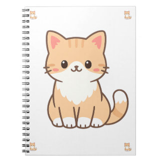 Personalized Cute Cat Gift – Custom Pet Name Minim ノートブック