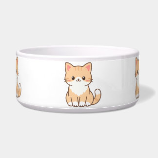Personalized Cute Cat Gift – Custom Pet Name Minim ボウル