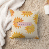 Personalized Cute Cheerful Smiling Sun クッション (ブランケット)