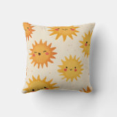 Personalized Cute Cheerful Smiling Sun クッション (裏面)