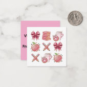 Personalized Cute Chic Pink Teacher School ノートカード (正面/裏面インサイチュ)