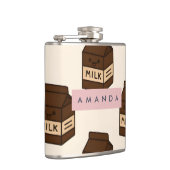 Personalized Cute Chocolate Milk Carton  フラスク (右)