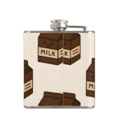 Personalized Cute Chocolate Milk Carton  フラスク (裏面)