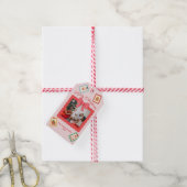 Personalized Cute Christmas Photo Collage ギフトタグ (より糸付き)