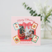 Personalized Cute Christmas Photo Collage  シーズンカード (スタンド正面)