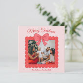Personalized Cute Christmas Photo Collage  シーズンカード (スタンド正面)