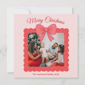 Personalized Cute Christmas Photo Collage  シーズンカード (正面)