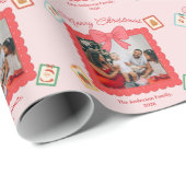 Personalized Cute Christmas Photo Collage  ラッピングペーパー (ロールコーナー)