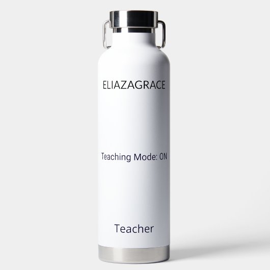 Personalized Cute Classic Teaching Mode Quote Name ウォーターボトル (正面)
