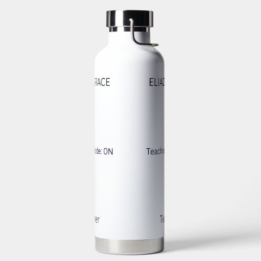 Personalized Cute Classic Teaching Mode Quote Name ウォーターボトル (左面)