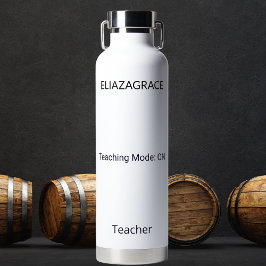 Personalized Cute Classic Teaching Mode Quote Name ウォーターボトル