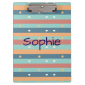 Personalized Cute clipboard with Name クリップボード (正面)