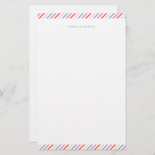 Personalized Cute Colorful Stationery Paper 便箋 (正面/裏面)