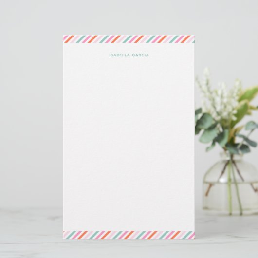 Personalized Cute Colorful Stationery Paper 便箋 (スタンド正面)