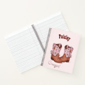 Personalized Cute CowGirl Notebook ノートブック (内部)