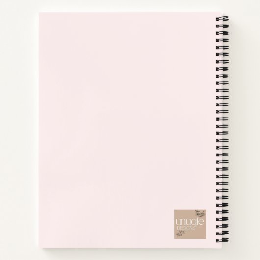 Personalized Cute CowGirl Notebook ノートブック (裏面)