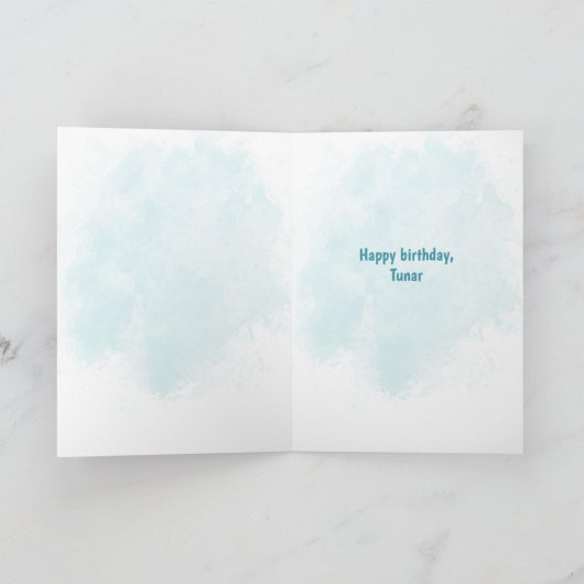 Personalized Cute Crab Birthday Card カード (内部)