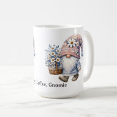 Personalized Cute Daisy Flower Gnome Women's コーヒーマグカップ (正面右)